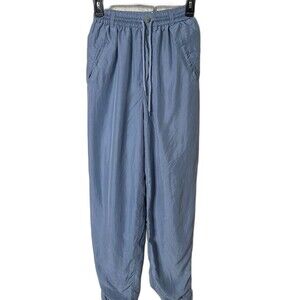 Silk Pants X Small Vintage X-Riss X-Ross Brand Light Blue Y2K Pull On